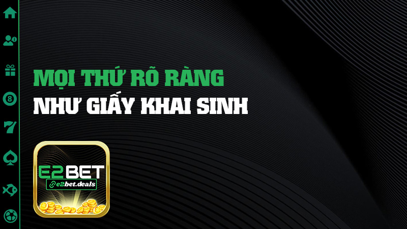 Mọi thứ rõ ràng như giấy khai sinh